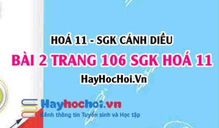 Bài 2 trang 106 SGK Hoá 11 Cánh diều